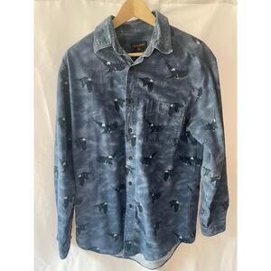 Vintage Woolrich Brushed Cotton Eagle Print Button‎ Up Size: L